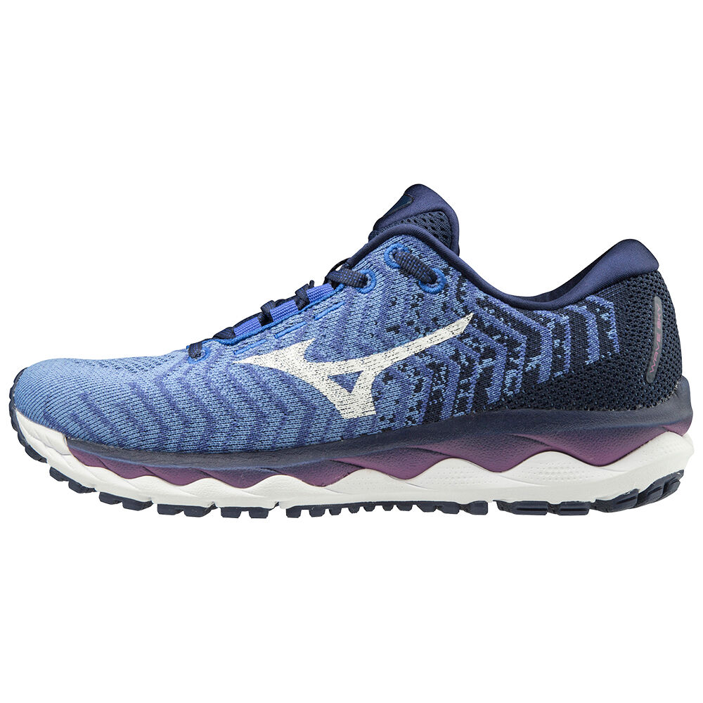 Mizuno WAVE SKY WAVEKNIT 3 - Bayan Koşu Ayakkabısı - Mavi/Mor Türkiye (MPVQHR-234)